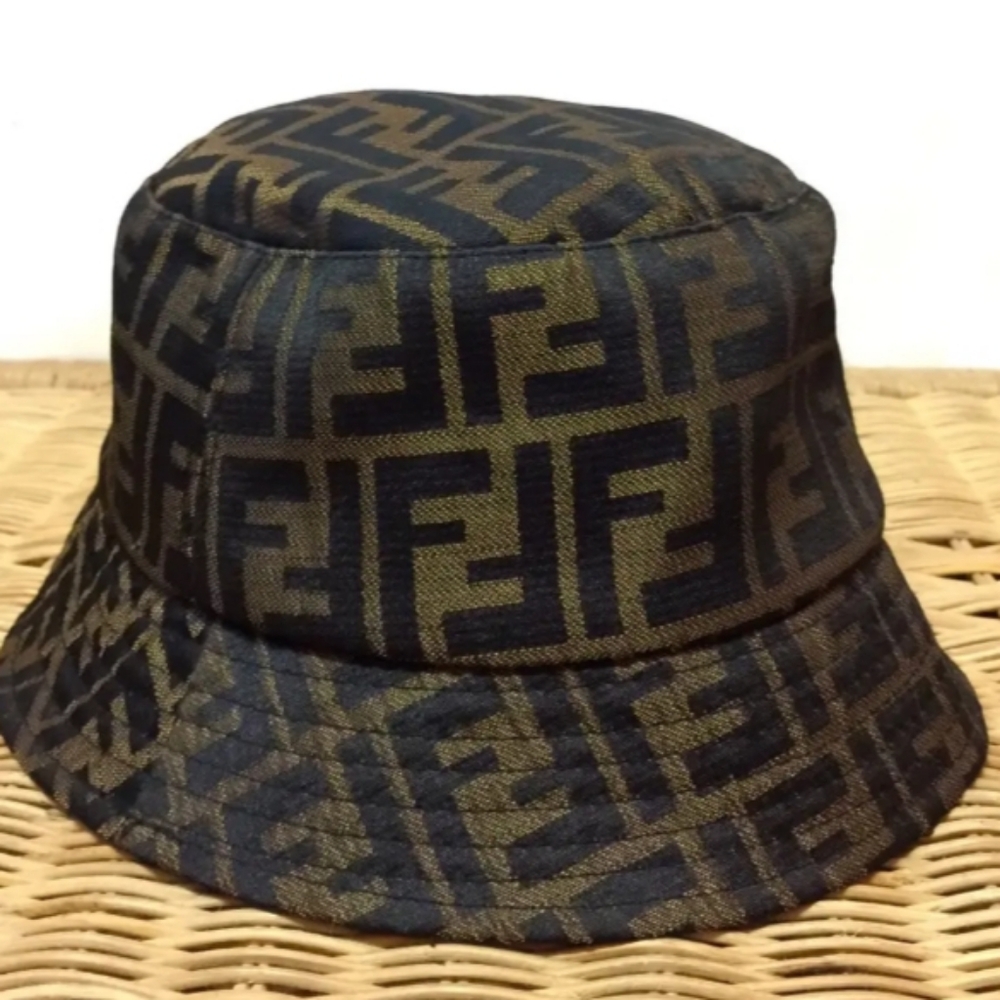 Fendi Black and Gold Bucket Hat